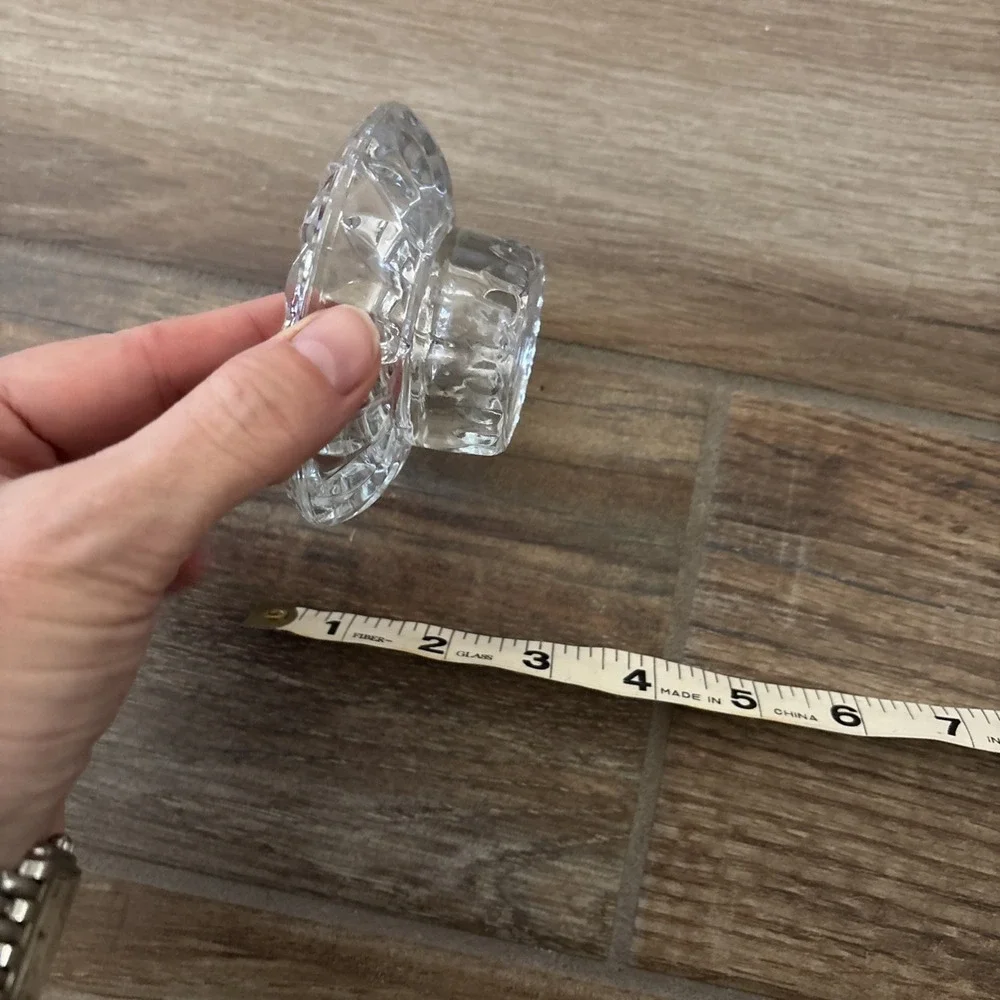 Vintage KIG‎ Malaysia 1 crystal glass candle holder